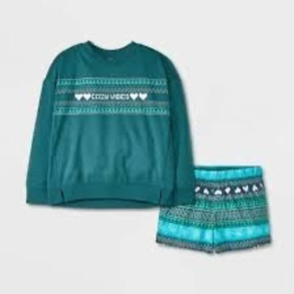 Girls' 2pc Cami/Flannel Pant Pajama Set  S 6-7- art class